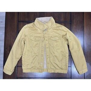 Brooklyn Laundry Boys Sherpa Lined Trucker Bomber Jacket Yellow Size L 14/16